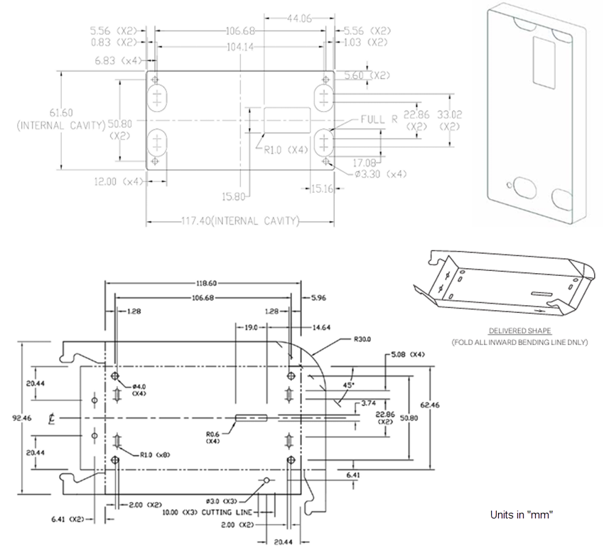 Mechanical Drawing - Advanced Energy / Artesyn AIF-CASE-KIT EMI Kit